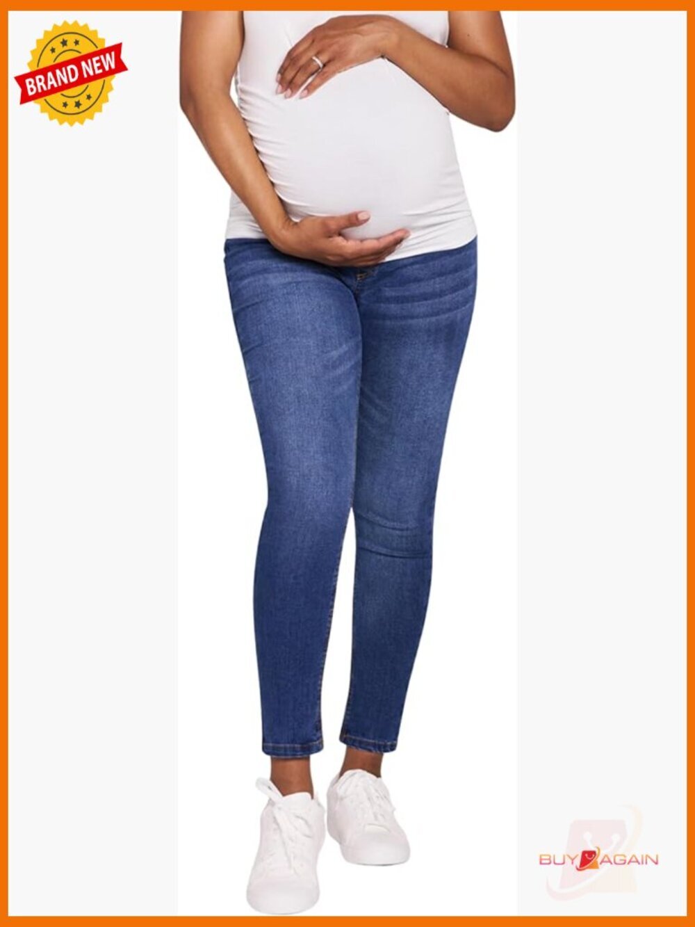 Secret Fit Over The Belly Skinny Ankle Denim Pregnancy Jeans